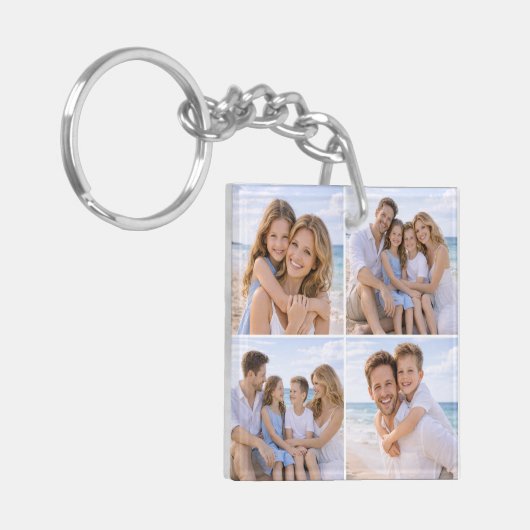 Custom Personalized Family Photo Sleutelhanger (Voorkant Links)