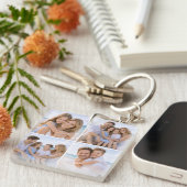 Custom Personalized Family Photo Sleutelhanger (Voorkant Rechts)