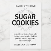 Custom Personalized Homemade label HM001_02sqv1 Voedselcontainer Etiket (Enkel label)