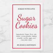 Custom Personalized Homemade label HM001_20sqv1 Voedselcontainer Etiket (Enkel label)