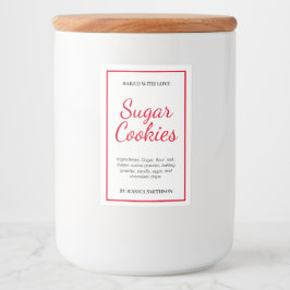 Custom Personalized Homemade label HM001_20sqv1 Voedselcontainer Etiket