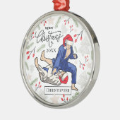 Custom Personalized Jiu Jitsu BJJ Christmas Metalen Ornament (Links)