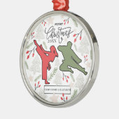 Custom Personalized Karate Martial Arts Christmas Metalen Ornament (Links)
