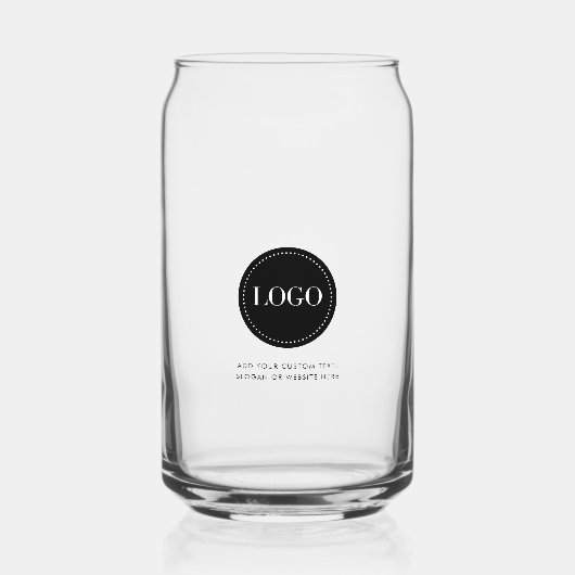 Custom Personalized Logo and Text  Blikvorm Glas (Voorkant)