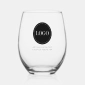 Custom Personalized Logo and Text  Wijnglas Zonder Voet (Voorkant)