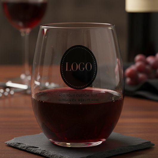 Custom Personalized Logo and Text  Wijnglas Zonder Voet