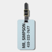 CUSTOM PERSONALIZED LUGGAGE TAG BAGAGELABEL (Voorkant verticaal)