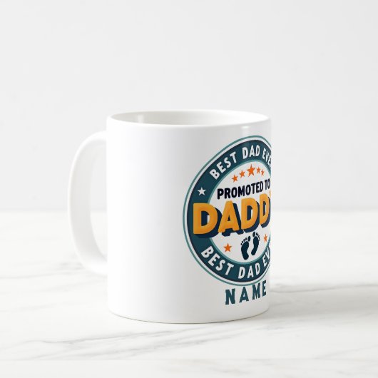 Custom Personalized Name Gift for Dad Koffiemok (Voorkant links)