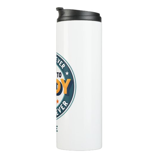 Custom Personalized Name Gift for Dad Thermosbeker (Geroteerd rechts)