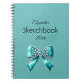 custom & personalized  name notebook with bow notitieboek (Voorkant)