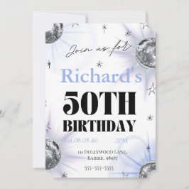 custom personalized photo 50th  birthday save the date