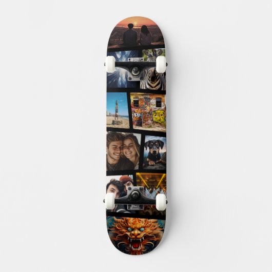 Custom Personalized Photo Collage Skateboard (Voorkant)