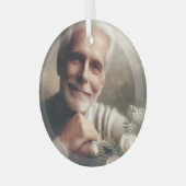 Custom Personalized Photo Glas Ornament (Voorkant links)