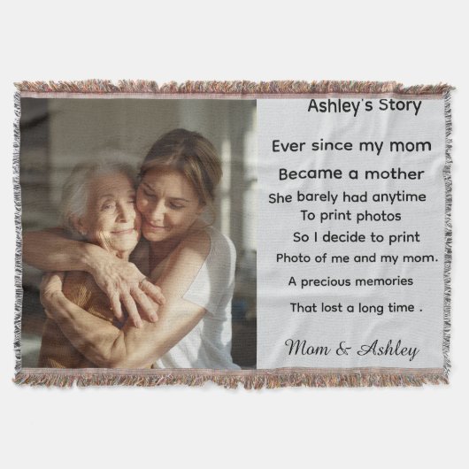 Custom personalized photo message for Mother's Day Deken (Voorkant)