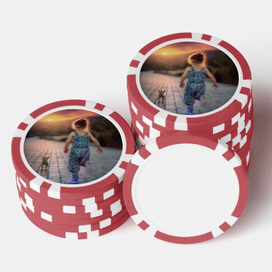 Custom Personalized Photo  Poker Chips (Opstapeling)
