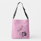 Custom Personalized Pink Church Bag Crossbody Tas (Achterkant)