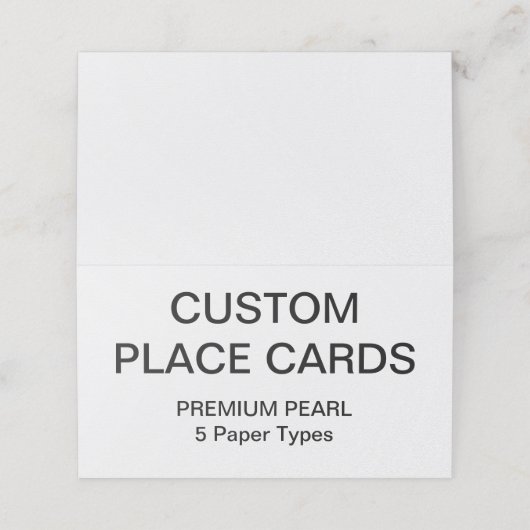 Custom Personalized Place Cards Blank Template Plaatskaartje (Buitenkant ongevouwen)