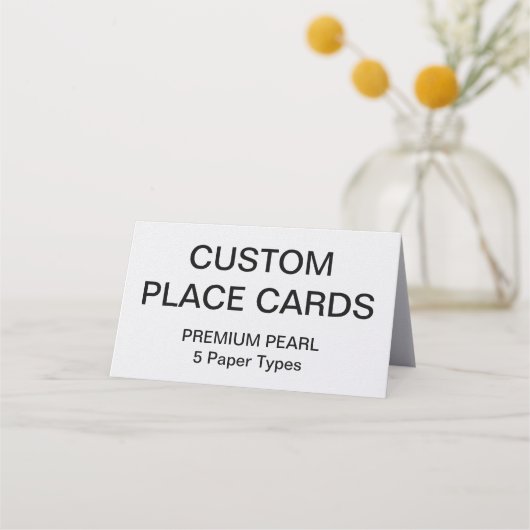 Custom Personalized Place Cards Blank Template Plaatskaartje (Voorkant)
