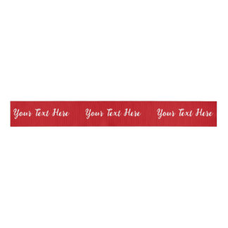 Custom Personalized Red Ribbon Grosgrain Lint
