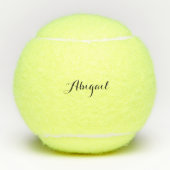Custom Personalized Script Name Tennis Balls Tennisballen (Voorkant)