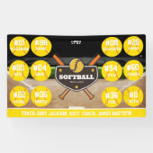 Custom Personalized Softball Banner Ideas Team (Horizontaal)