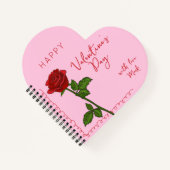  Custom Personalized Valentine's Day Heart-Shaped  Notitieboek (Voorkant)
