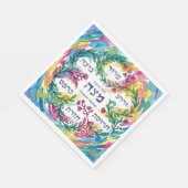 Custom Pesach Seder Plate Hebrew Passover Napkins Servet (Hoek)