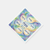 Custom Pesach Seder Plate in Hebrew for Passover Servet (Hoek)