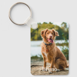 Custom Pet 2 Fotonaam Keepsake Hondenliefhebbers Sleutelhanger