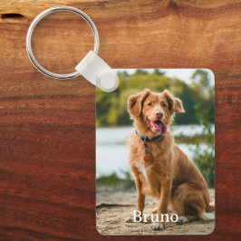 Custom Pet 2 Fotonaam Keepsake Hondenliefhebbers Sleutelhanger