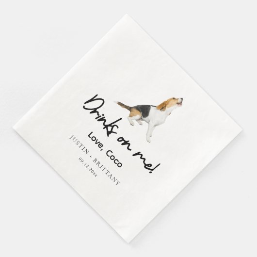 Custom Pet Beagle Wedding  Servet (Hoek)