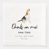 Custom Pet Beagle Wedding Servet (Voorkant)