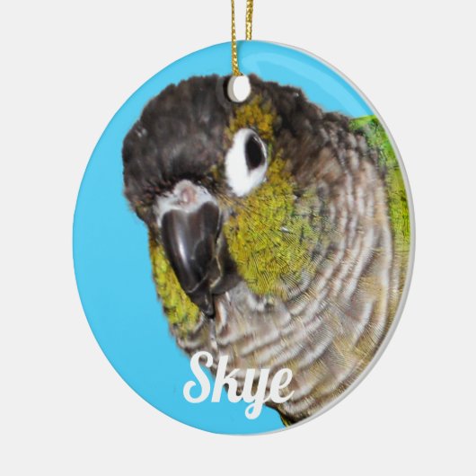 Custom Pet Bird Photo Name Keramisch Ornament (Links)