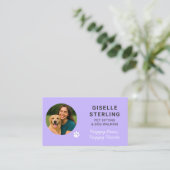 Custom Pet Care Professional Photo Paw Visitekaartje (Staand voorkant)