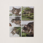 Custom Pet Cat Photo Collage Jigsaw Puzzle Legpuzzel (Verticaal)
