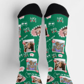 Custom Pet Cat Photo Collage Sokken met naam (Top)