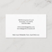 Custom Pet Courier Visitekaartje (Achterkant)