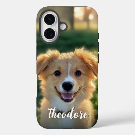 Custom Pet Dog Foto en Naam Case-Mate iPhone Case (Achterkant)