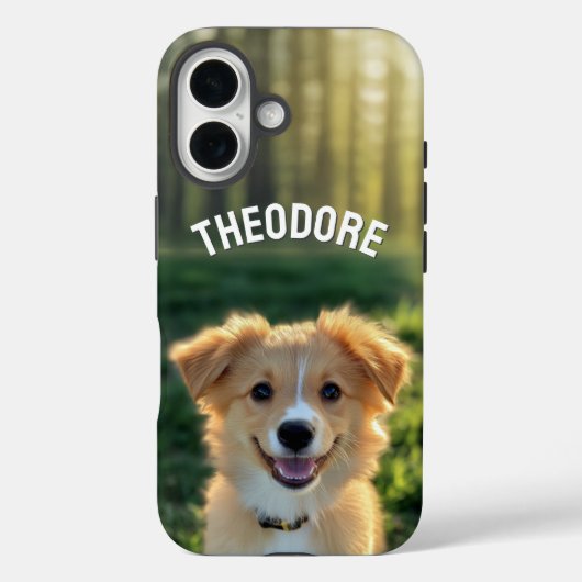 Custom Pet Dog Foto en Naam Case-Mate iPhone Case (Achterkant)