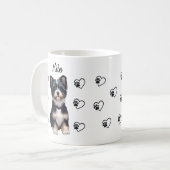 Custom Pet Dog Hearts Paws Coffee Mug Koffiemok (Voorkant links)