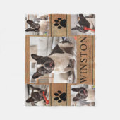 Custom Pet Dog Memorial Keepsake Photo Fleece Deken (Voorkant)