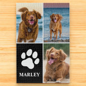 Custom Pet Dog Paw Print 3 Cute Photo Collage Legpuzzel