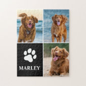  Custom Pet Dog Paw Print 3 Photo Collage Legpuzzel (Verticaal)