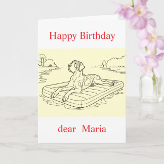 Custom pet (dog) photo and message card kaart