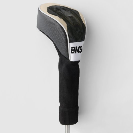 Custom Pet Dog Photo Black Labrador Personalized Golfheadcover (Schuin)