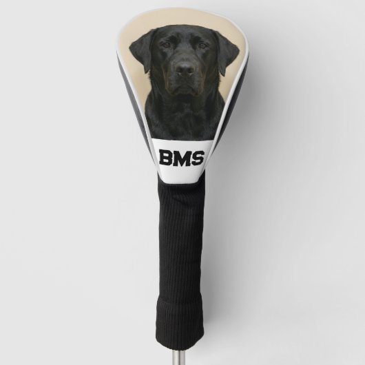 Custom Pet Dog Photo Black Labrador Personalized Golfheadcover (Voorkant)