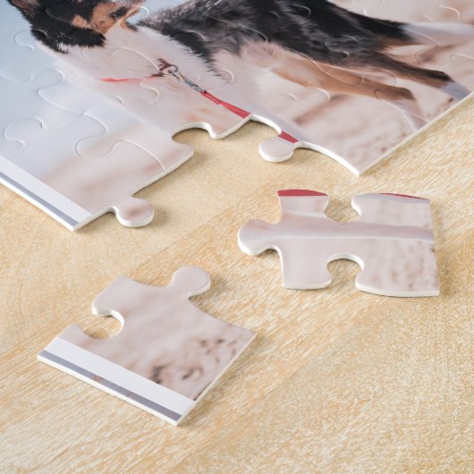 Custom Pet Dog Photo Collage Jigsaw Puzzle Legpuzzel (Zijkant)