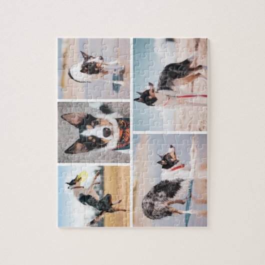 Custom Pet Dog Photo Collage Jigsaw Puzzle Legpuzzel (Verticaal)