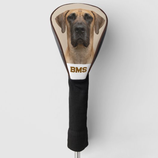 Custom Pet Dog Photo Great Dane Personalized Name Golfheadcover (Voorkant)