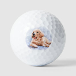 Custom Pet Dog Photo Modern Personalized Golfballen